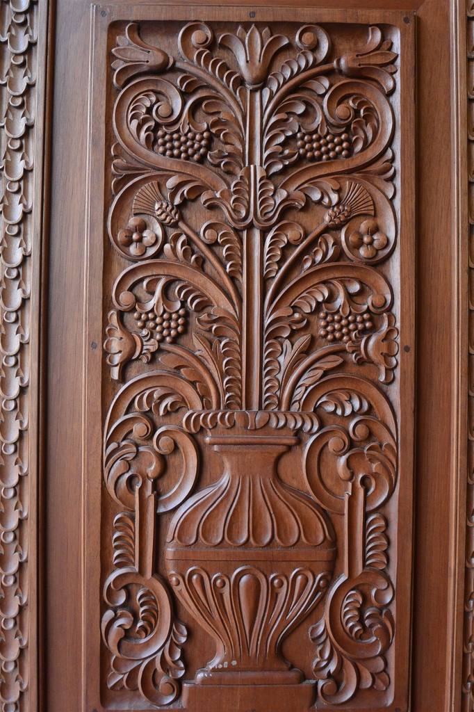 Carved doors